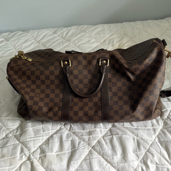 Louis Vuitton Damier Ébène Keepall 55 NO LUGGAGE TAG - Picture 1 of 8